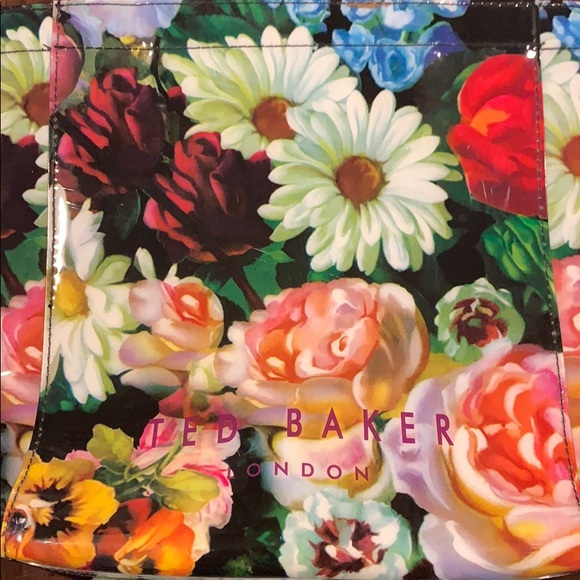 Ted Baker London Black/Multi Clr Floral Vinyl Tote - Picture 3 of 12